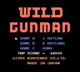 une photo d'Ã©cran de Wild Gunman sur Nintendo Nes